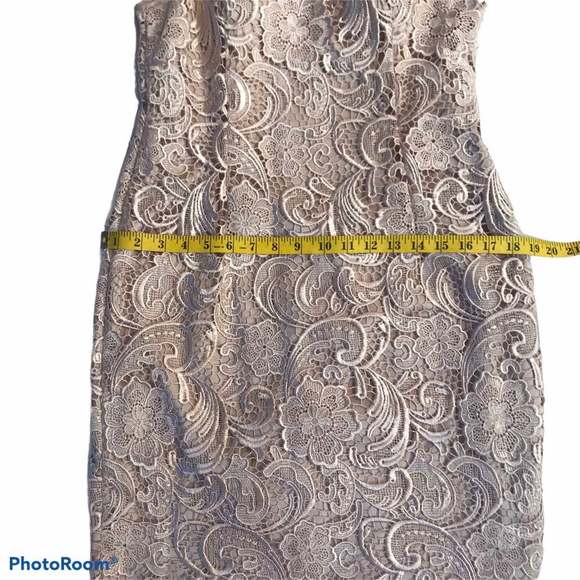Adrianna Papell Lace Sheath Dress Size 8P - Picture 7 of 11